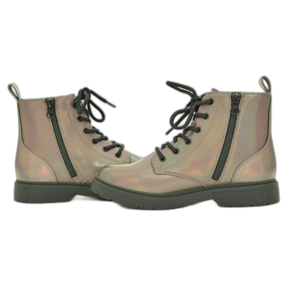 Art Class Girls Side Zipper Dark Color Rainbow Boots Size 4